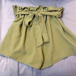 SHEIN High Waist Green Shorts
